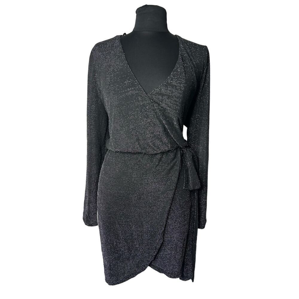 ˚₊‧꒰ა ☆ ໒꒱ ‧₊˚ NWT Gabrielle Union Glitter Dress Sz 1 XL (ML-2A-17-CX4H)